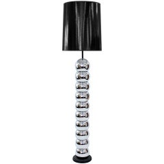 Stacked Chrome Sphere Floor Lamp