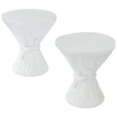 Pair of "Rope Tables" in Plaster by John Dickinson 5