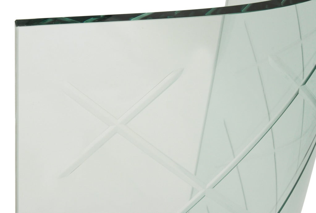 glass table with glass base