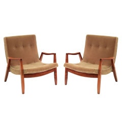 Pair of Sculptural Lounge Chairs by Milo Baughman