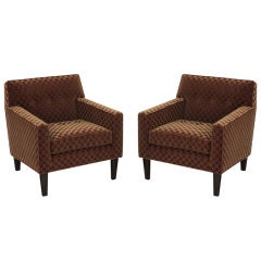 Pair of Club Chairs by Edward Wormley for Dunbar