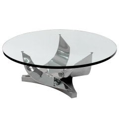 Sculptural Coffee Table in Steel by Ron Seff