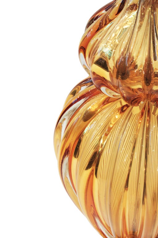 American Exceptional Handblown Glass Table Lamp by Seguso