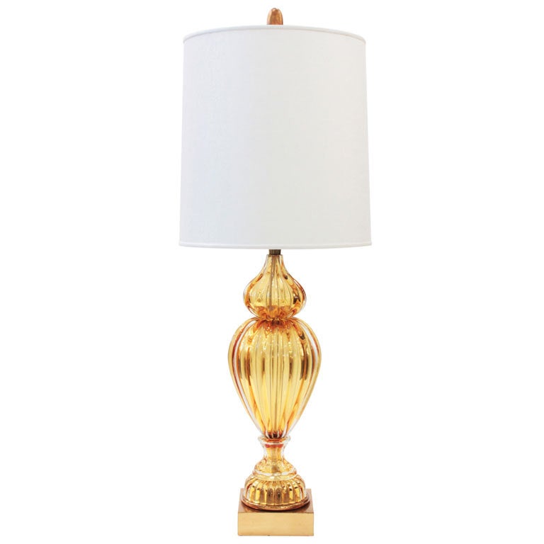 Exceptional Handblown Glass Table Lamp by Seguso
