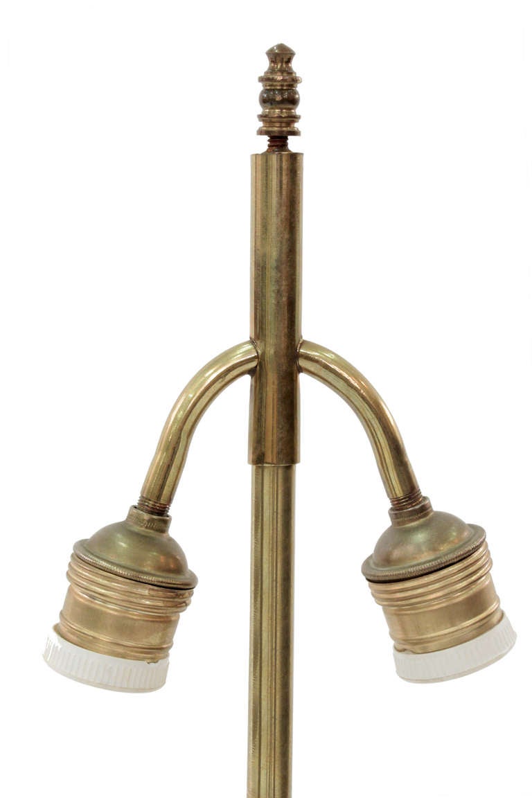 Pair of Chinese Bronze Urn Table Lamps