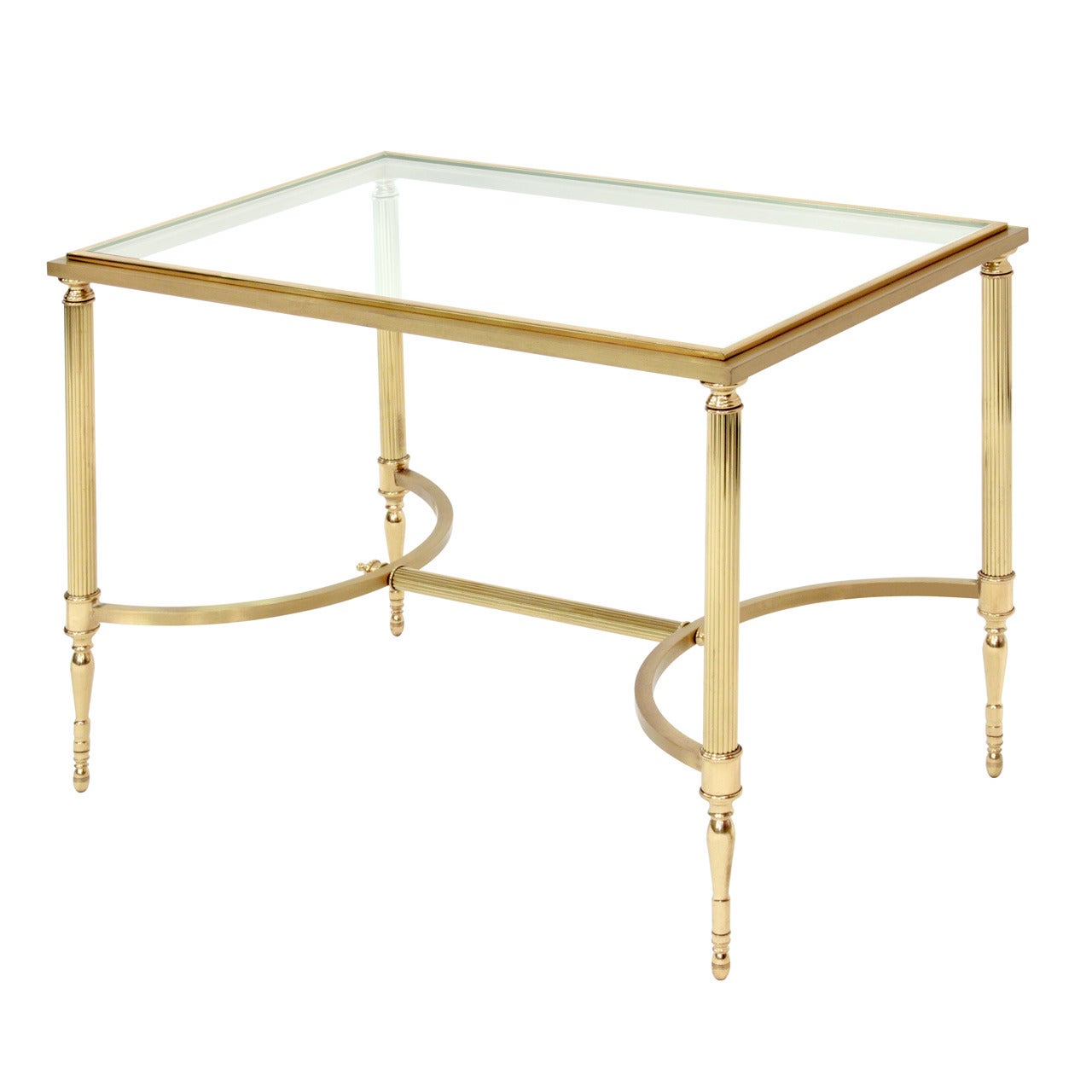Coffee Table in Satin and Polished Brass