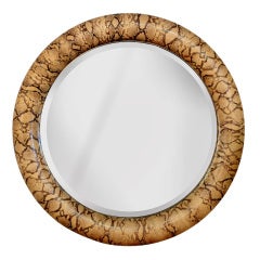 Chic Round Python Mirror by Pierre Cardin