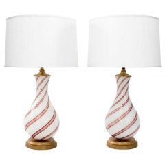 Pair of Glass Table Lamps by Dino Martens