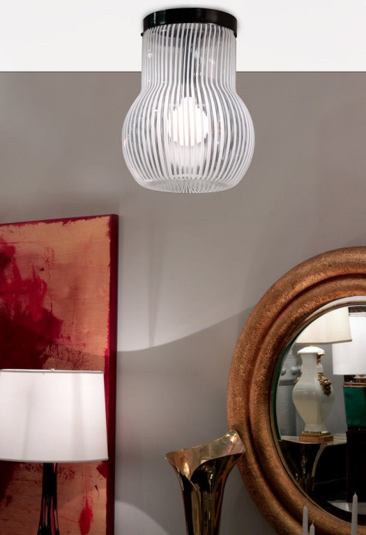 Hand-blown Glass Fixture by Venini In Excellent Condition In New York, NY