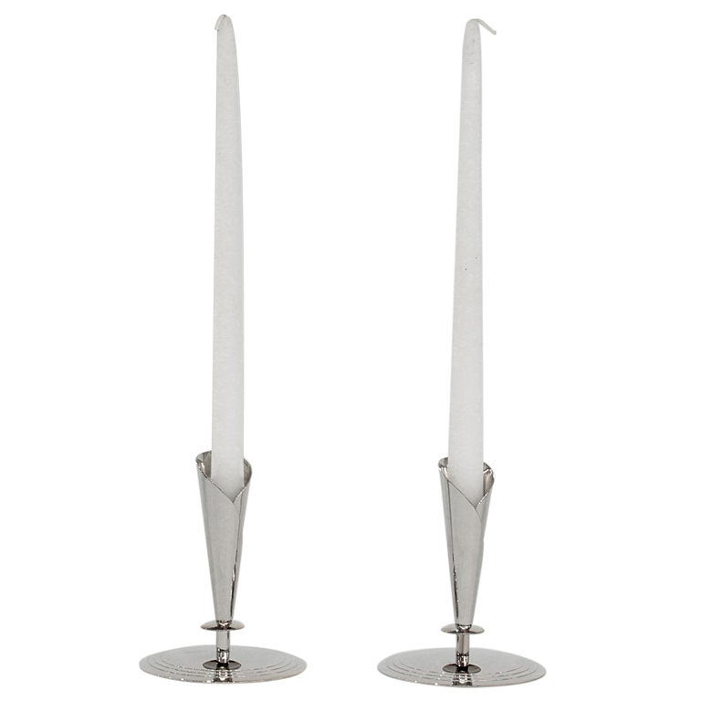 Pair of Candle Holders by Tommi Parzinger