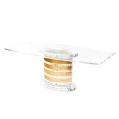 Exceptional Lucite Dining Table by Lion in Frost