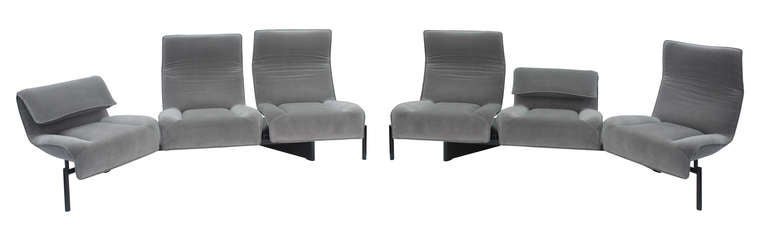 Pair of "Veranda 3 Sofas" by Vico Magistretti