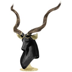 Grande sculpture de cerf par Roberto Estevez pour Karl Springer