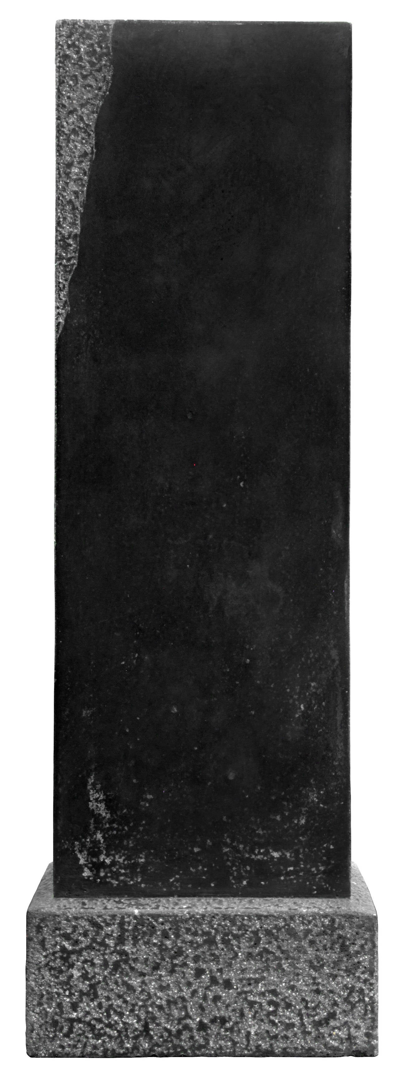 Sockel aus schwarzem Granit mit handgearbeitetem Dekor von Karl Springer:: Amerikaner:: 1980er Jahre.