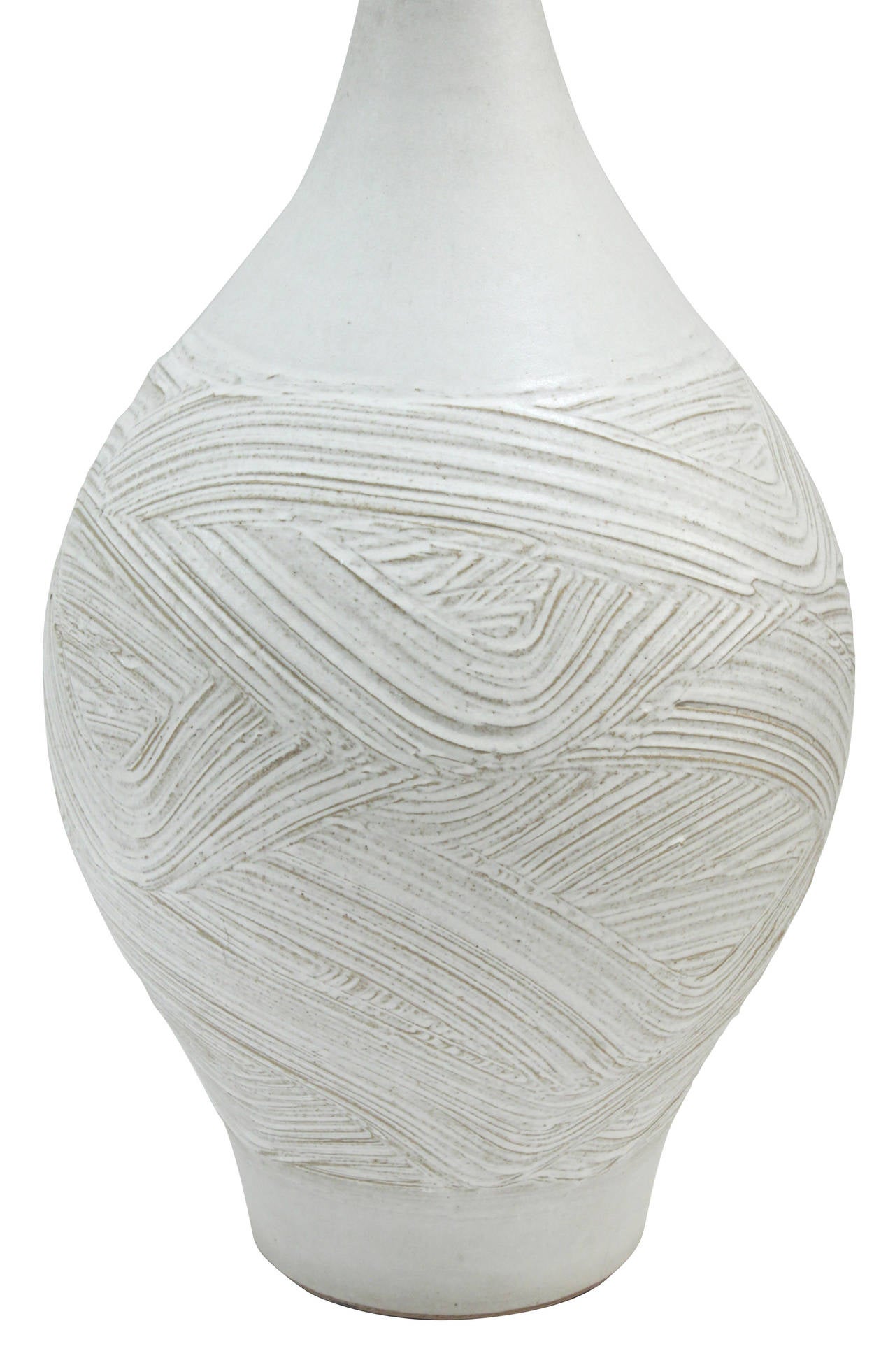 Mid-Century Modern Hand-Thrown Ceramic Table Lamp by Lee Rosen for Design Technics