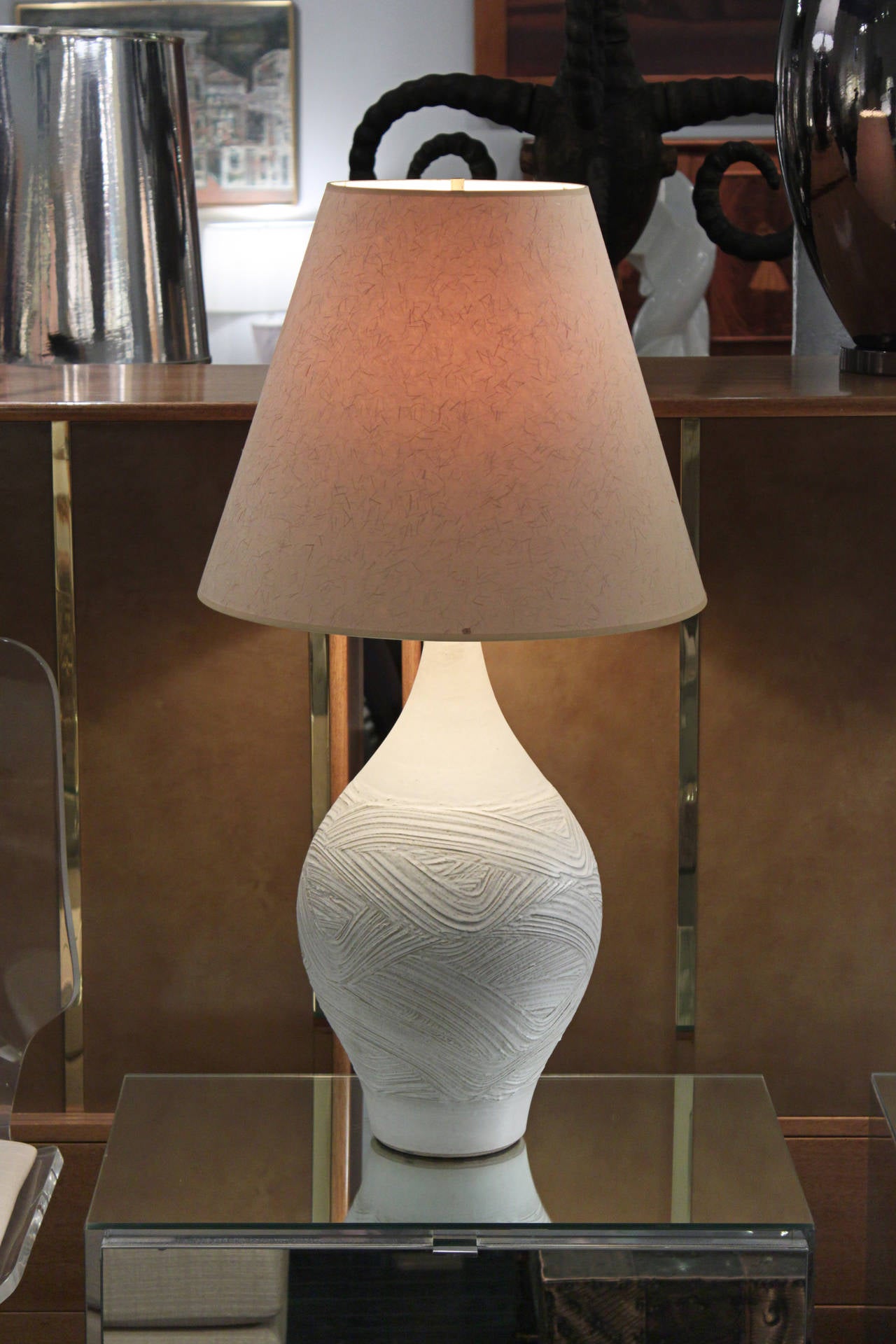 Hand-Thrown Ceramic Table Lamp by Lee Rosen for Design Technics 1