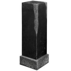Black Granite Pedestal by Karl Springer
