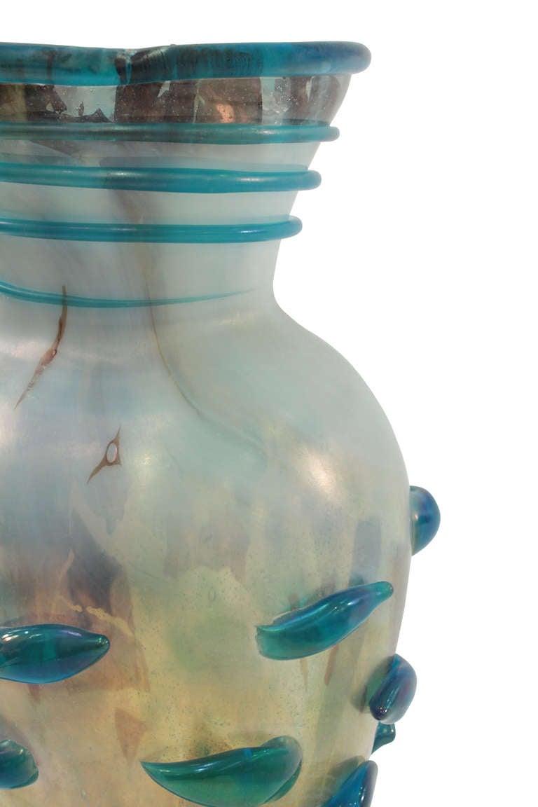 Hand-Crafted Large Handblown Glass Vase by  A.V.E.M.