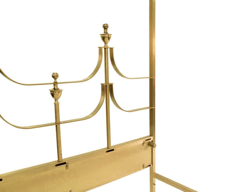 Elegant Queen Size Bed in Bronze by Willian Doezma for Mastercraft