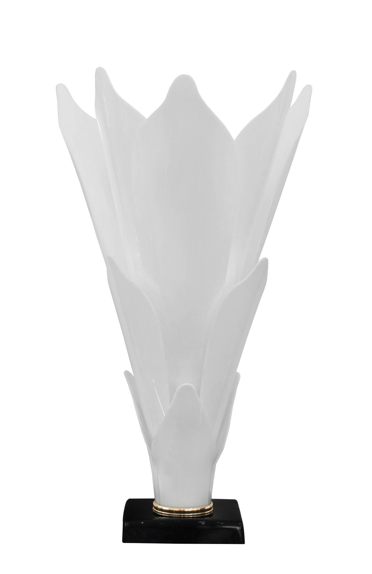 lucite flower lamp
