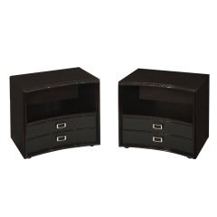 Pair of Elegant Bedside Tables by Paul Frankl