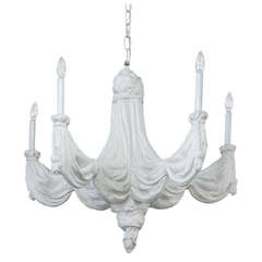 Chandelier with Draped Fabric Motif by Sirmos
