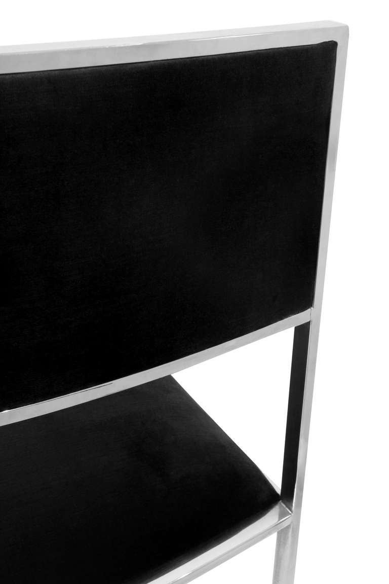 Late 20th Century Pair of Polished Chrome Side Chairs by Willy Rizzo
