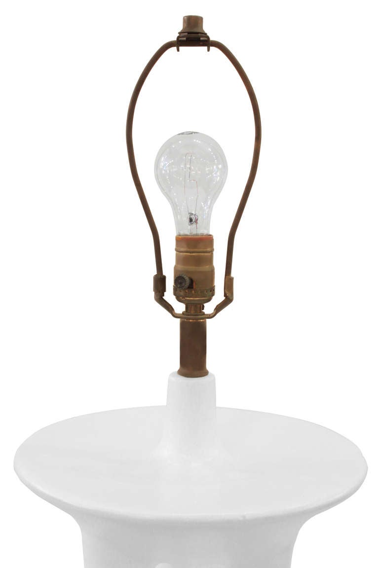 20th Century Three-Legged Plaster Table Lamp by John Dickinson