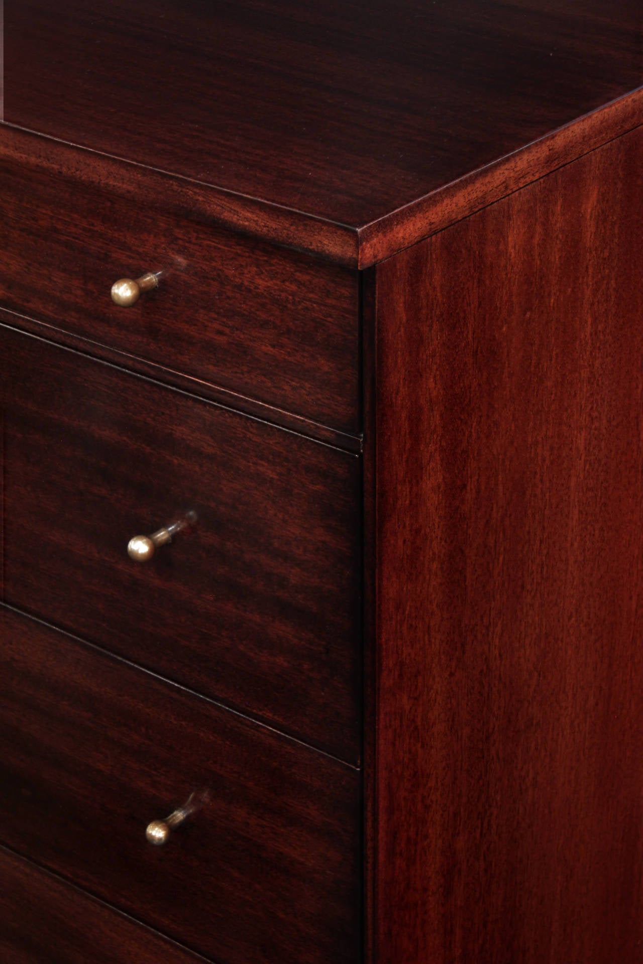 Chest of Drawers with Brass Pulls and X Stretcher by Paul McCobb In Excellent Condition In New York, NY