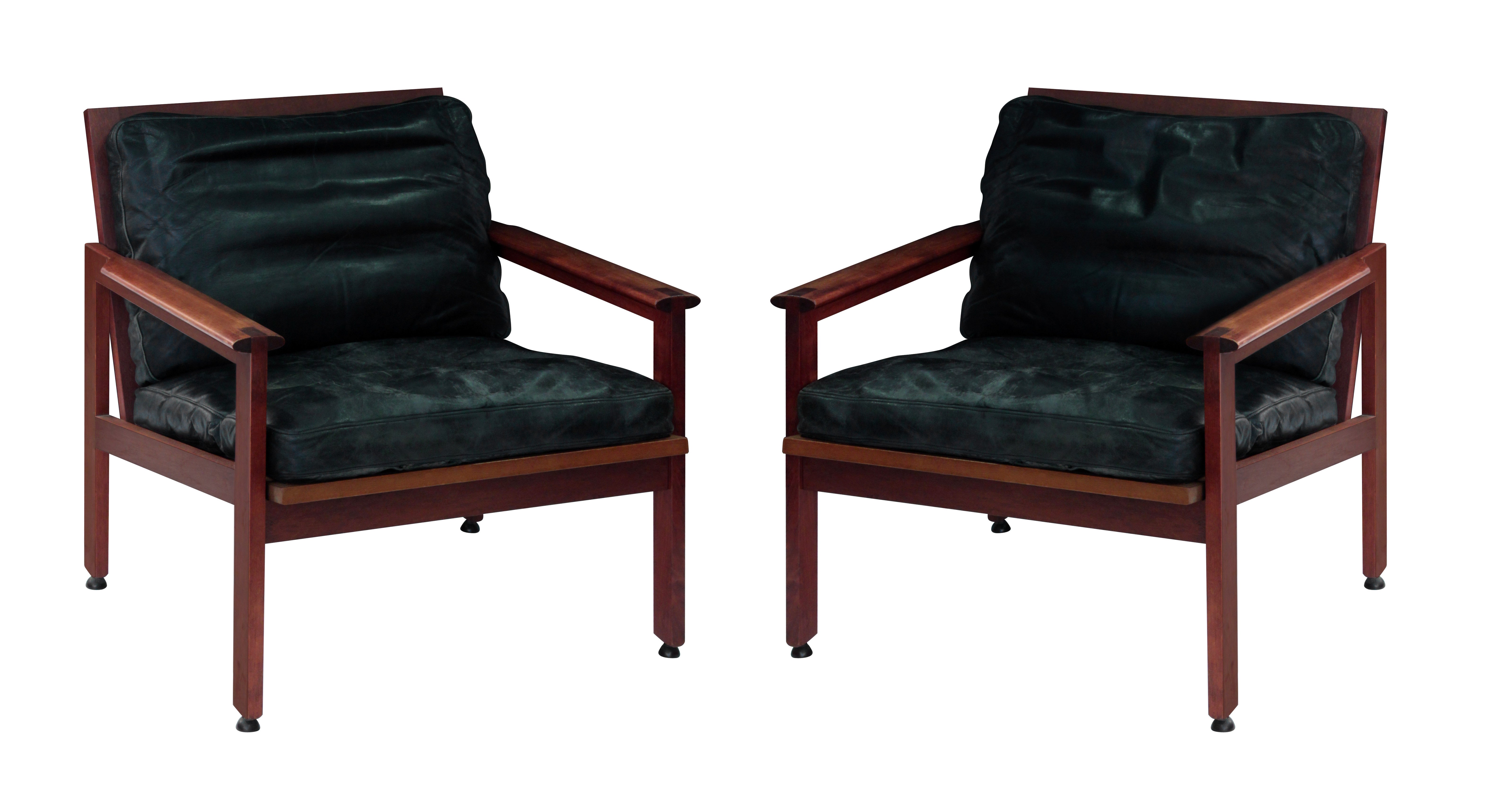 Pair of Lounge Chairs by Illum Wikkelso