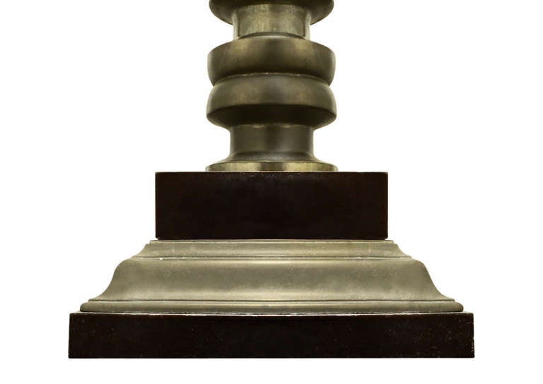 American Sculptural Floor Lamp in Bronze