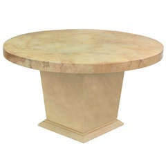 Dining or Hall Table in Lacquered Goatskin by Karl Springer 9