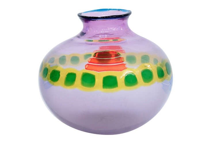 Handblown glass vase from the 