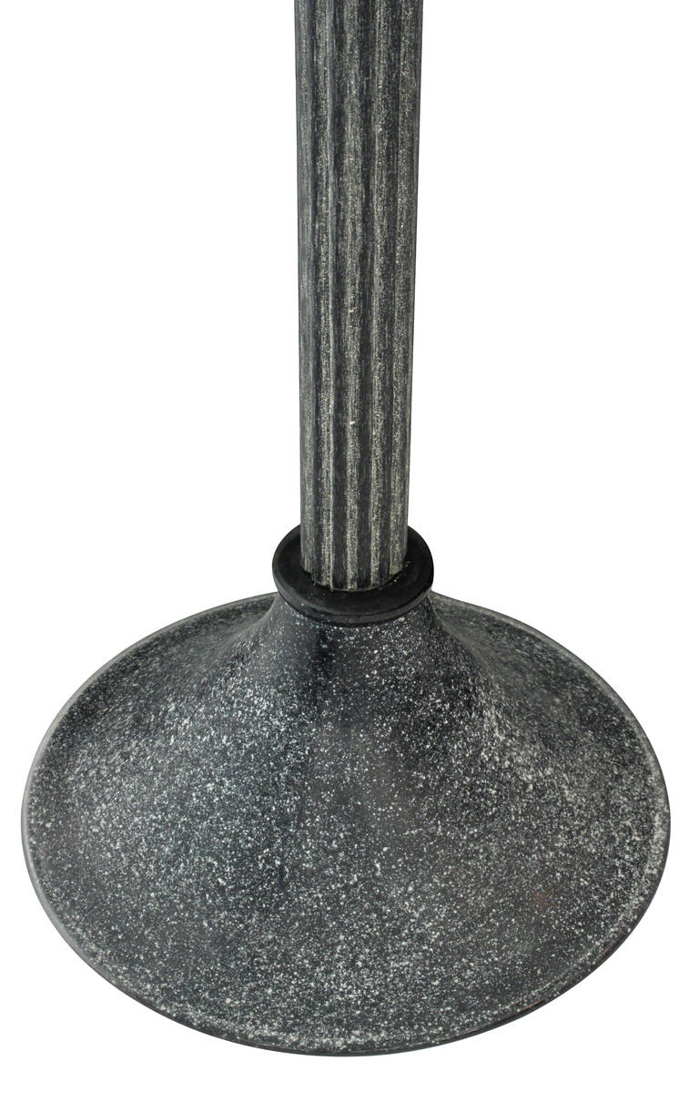 American Elegant Black Glass Torchere by Karl Springer