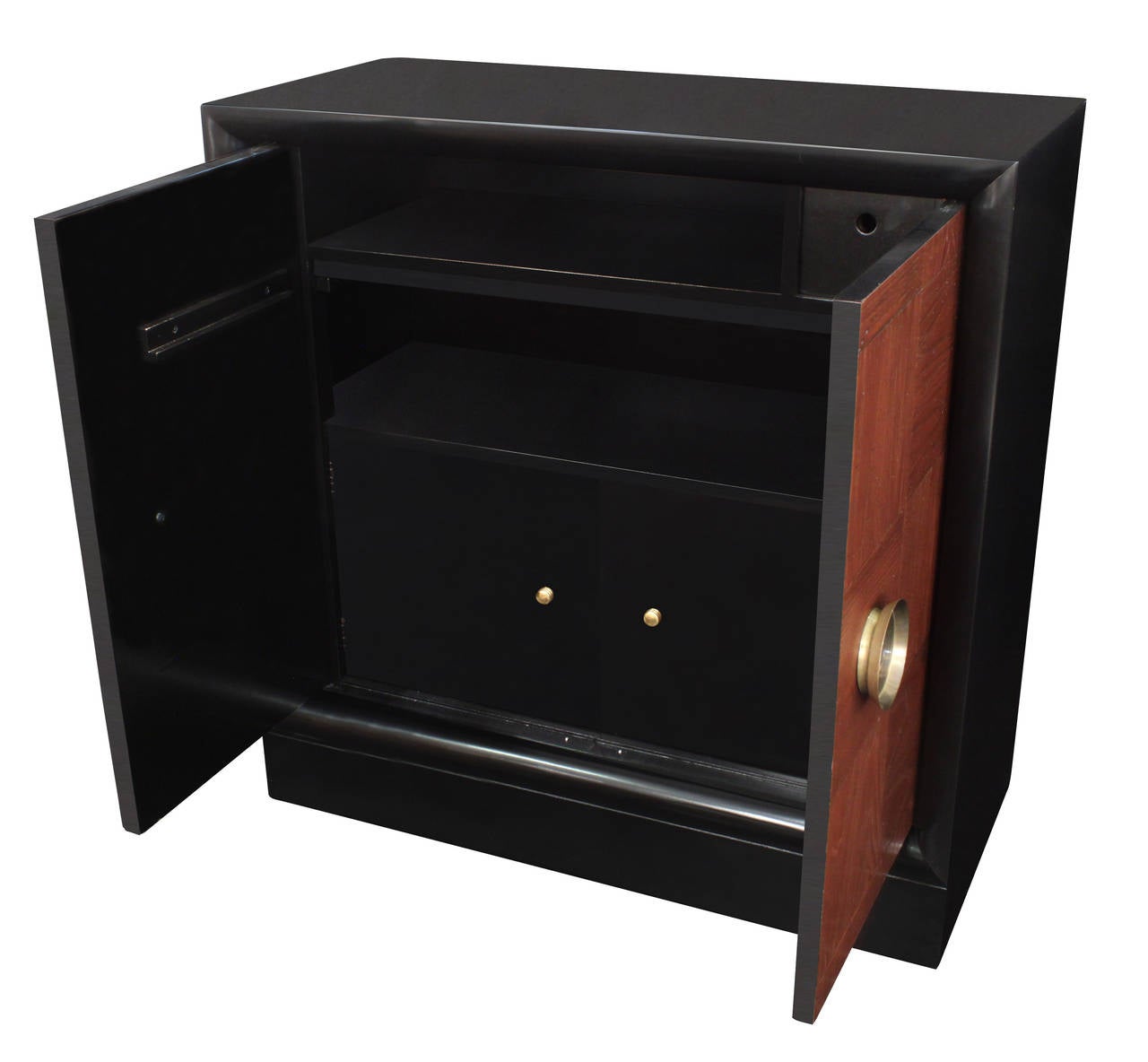 Liquor Cabinet with Oak Paneled Front By James Mont 2