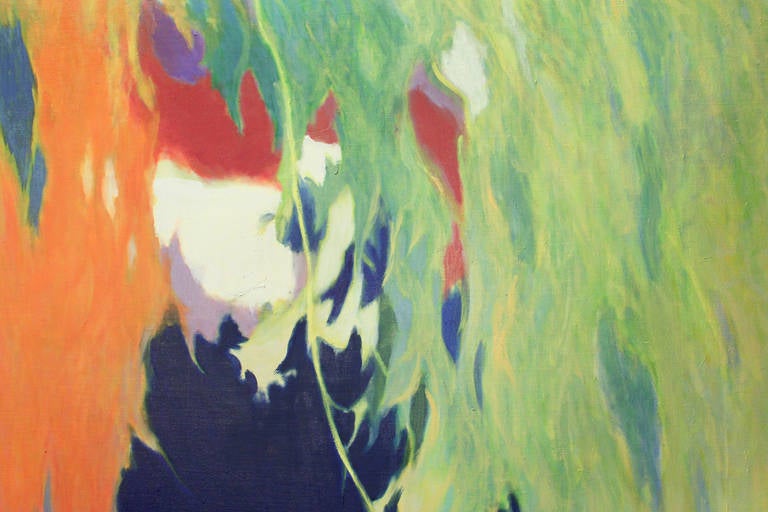 Large Painting by Tadashi Asoma, "Willow in Autumn"