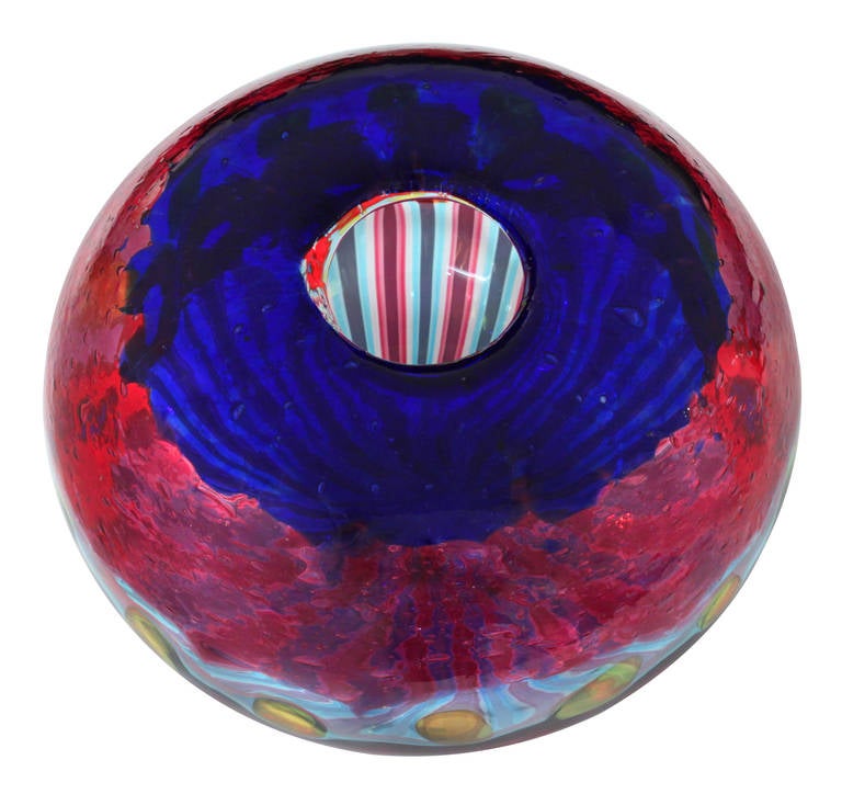 Mid-Century Modern Exceptional Handblown Glass Vessel by Anzolo Fuga for A.V.E.M 1958-68