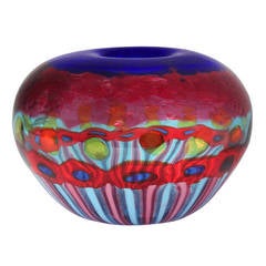 Exceptional Handblown Glass Vessel by Anzolo Fuga for A.V.E.M