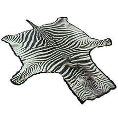 Large and Exceptional Zebra Hide Rug