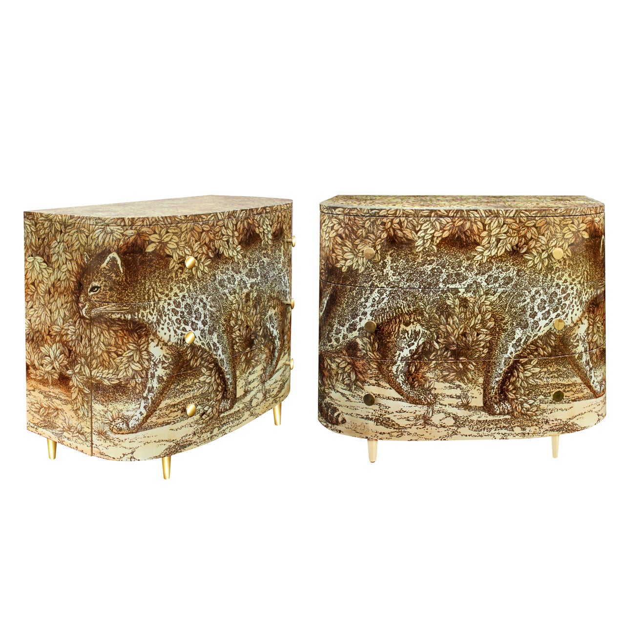 Pair of "Leopardo" Chests by Barnaba Fornasetti