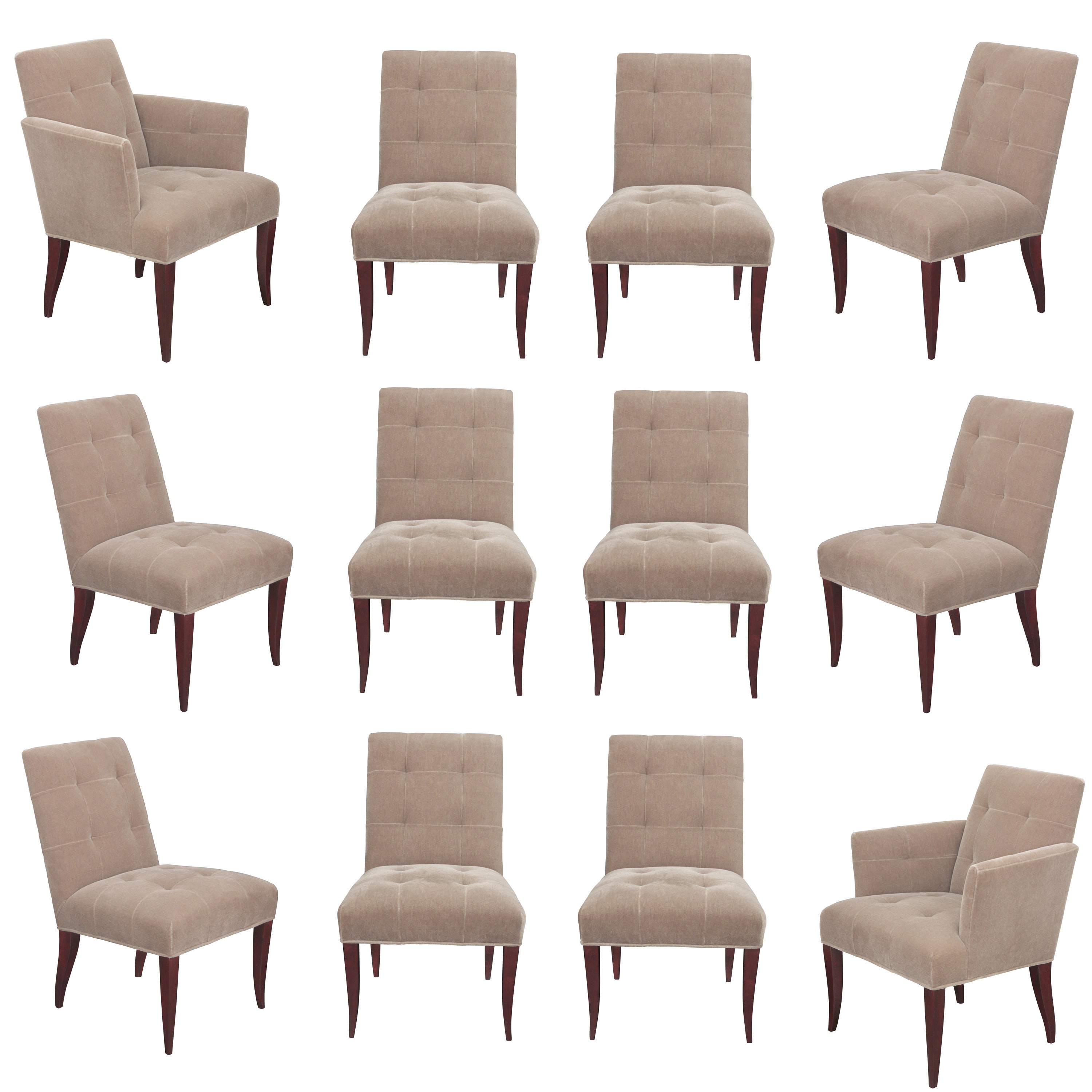Set of 12 Eaton Dining Chairs by John Hutton for Donghia