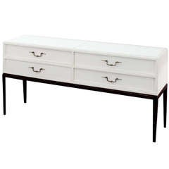 Superbe console en laque blanche de Tommi Parzinger
