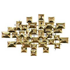 Chic Geometric Brass Sculpture