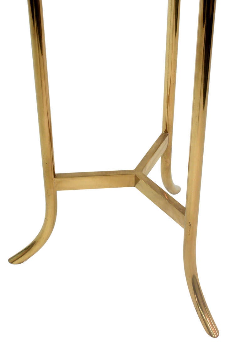 Brass End Table with Marble Top at 1stDibs