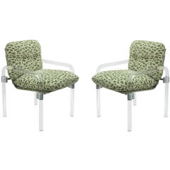 Pair of "Pipe Line Series II Chairs" in Molded Lucite by Jeff Messerschmidt