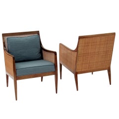 Pair of Upholstered Club Chairs by Kipp Stewart for Directional
