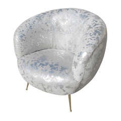 Souffle Chair in Silver Acid Cowhide by Kelly Wearstler