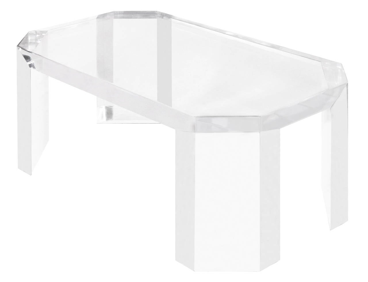 Design Lucite Coffee Table elegant coffee table in thick lucite by charles hollis jones at 3