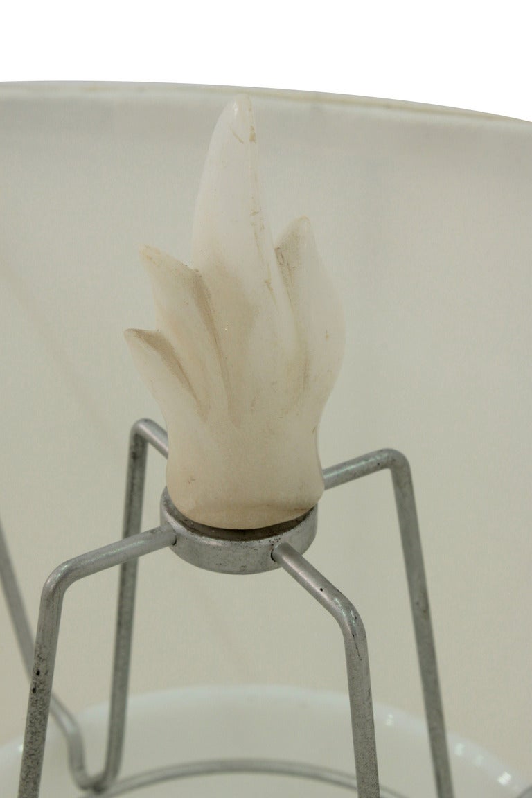 Hand-Carved Alabaster Table Lamp 1