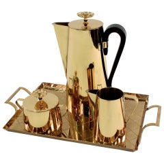 Stunning Brass Coffee Service by Tommi Parzinger